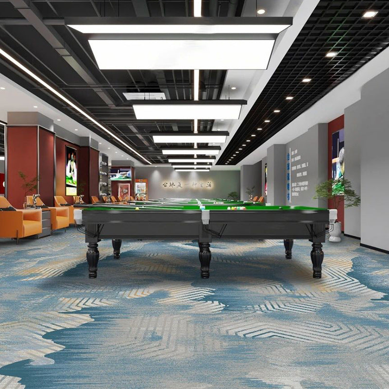 Custom billiard hall carpet - full coverage, printed design, large area, hotel & commercial billiard room nylon fire-retardant b1 carpet