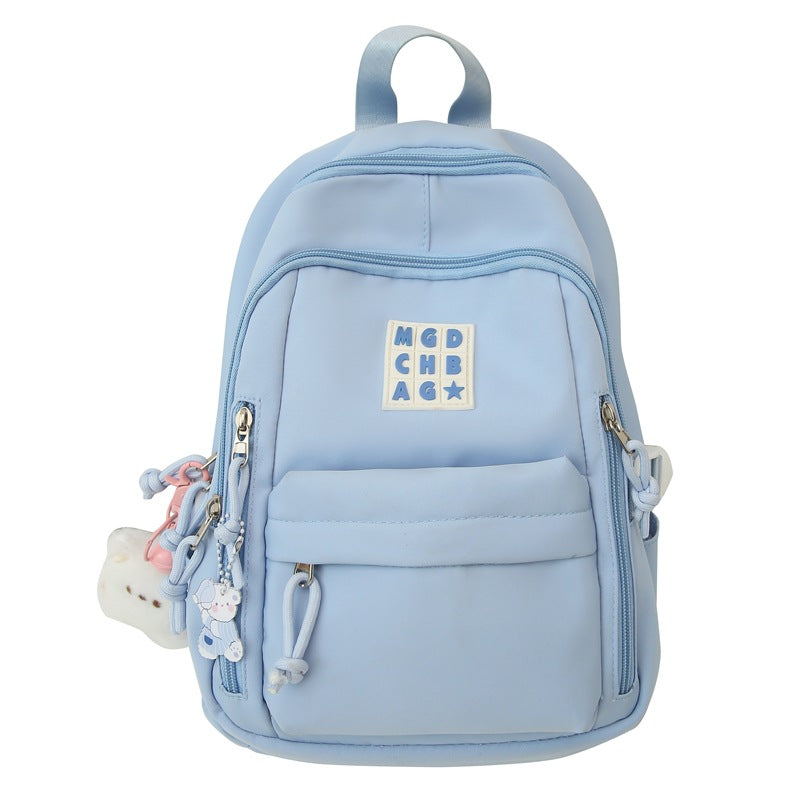 Backpack Simple Women's Leisure Large Capacity Travel Backpack Female Junior High School Student High School Student School Bag Male