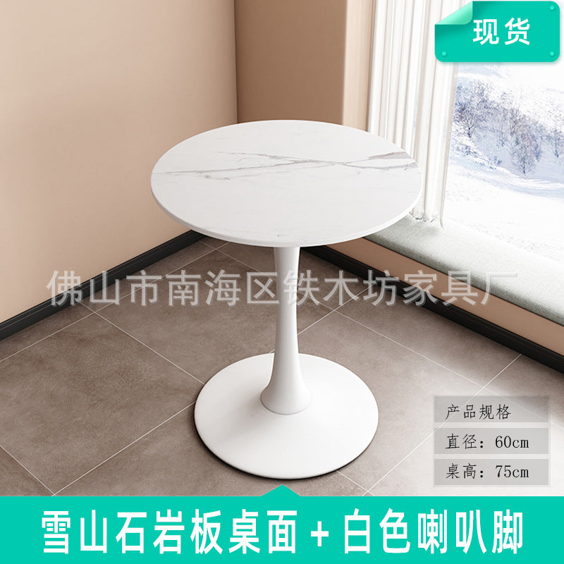 Customized commercial slate dining table simple table bar milk tea fast food restaurant canteen rectangular table apartment negotiation table and chairs
