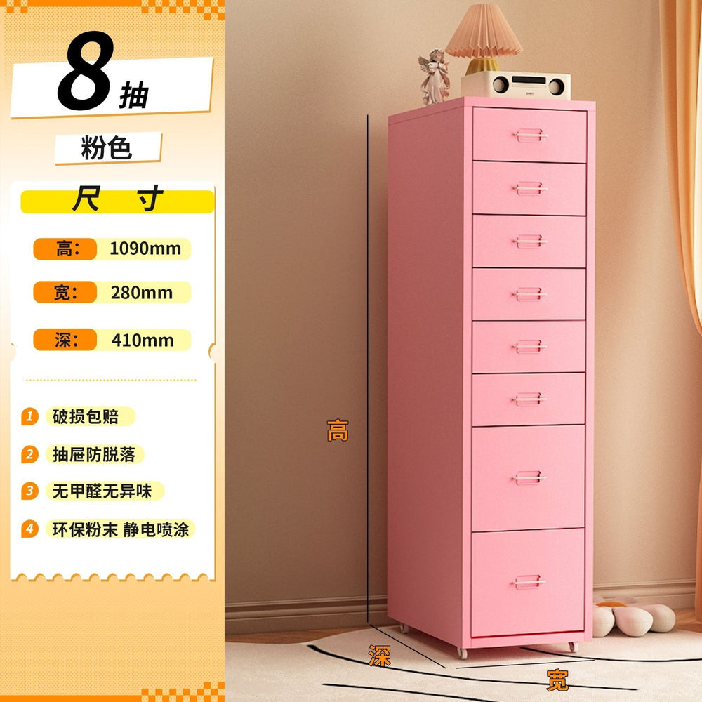For home under the table file cabinet drawer cabinet storage cabinet iron storage cabinet slit storage cabinet iron file drawer cabinet