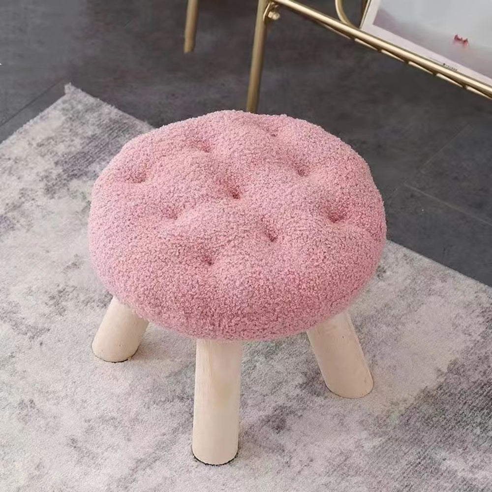 For homeflower low stool popular cloud stool sofa living room kids cute girls bedroom biscuit low stool shoe changing