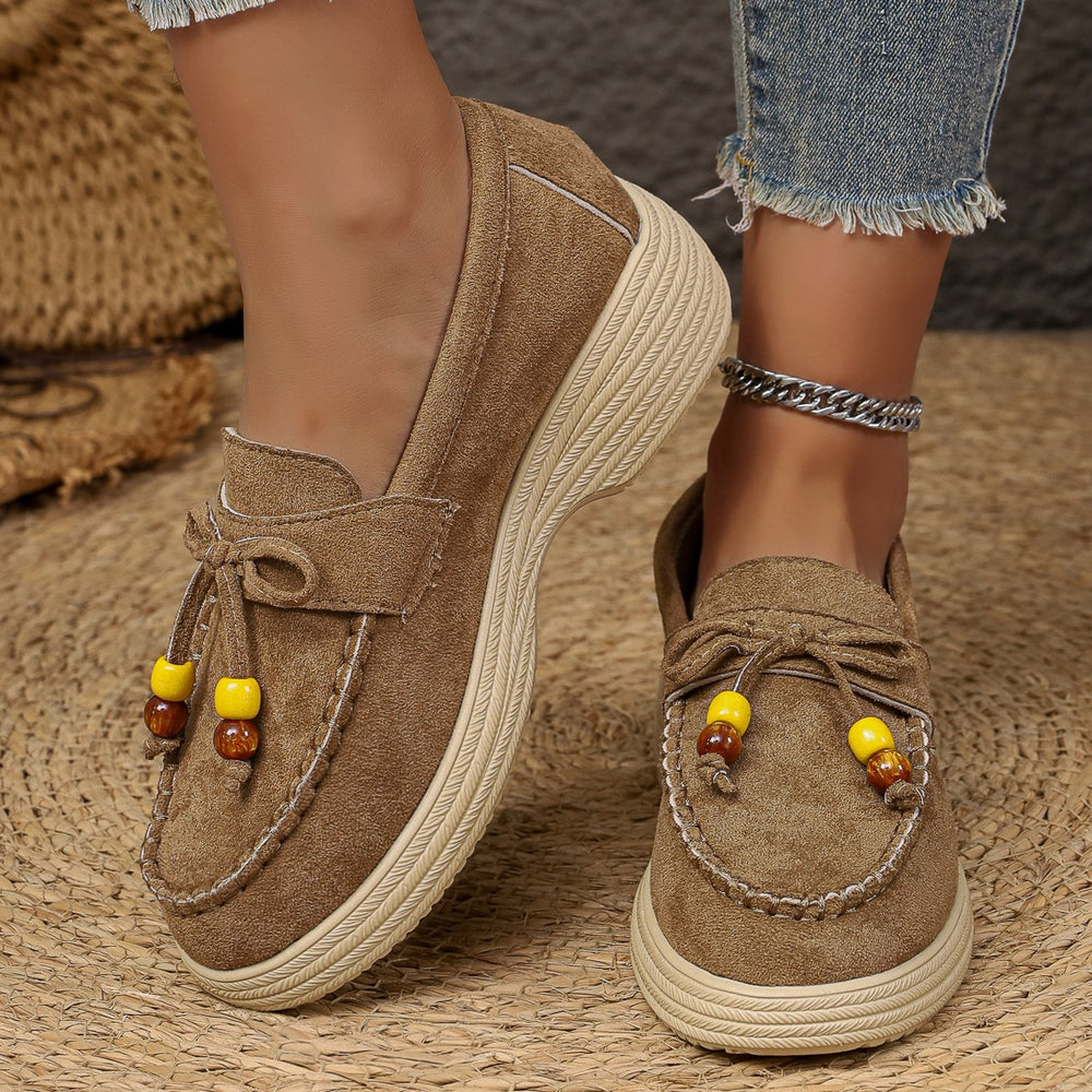 Fashionexport suede platform bottomcasuallow ankleflats women's  new lightweight pure color cloth beanie shoes