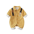 Spring & fall bear infant double layer baby clothes baby newborn style romper one-piece cute long sleeves trendy