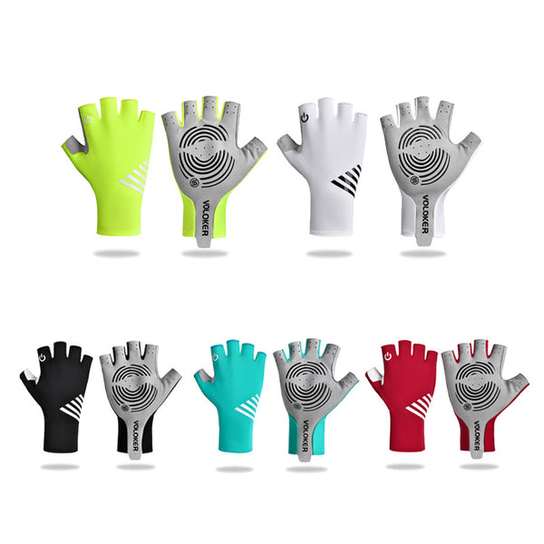 Cycling gloves women's thin summer sunscreen half-finger sports gloves fitness fishing bicycle ice silk gloves