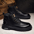 2026 spring new arrival: popular chunky platform height-increasing youth work boots, versatile korean style trendy men's shoes, martin boots for men