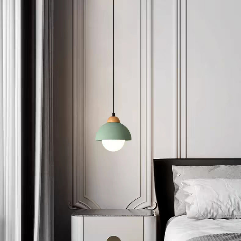 Classy bedroom bedside small chandelier single head medieval wabi-sabi style japanese styleretro restaurant bar table wood cream style