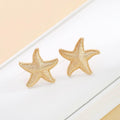 Amazon cross-border new starfish creative personalized stud earrings, ocean-themed earrings, simple versatile elegant jewelry for women