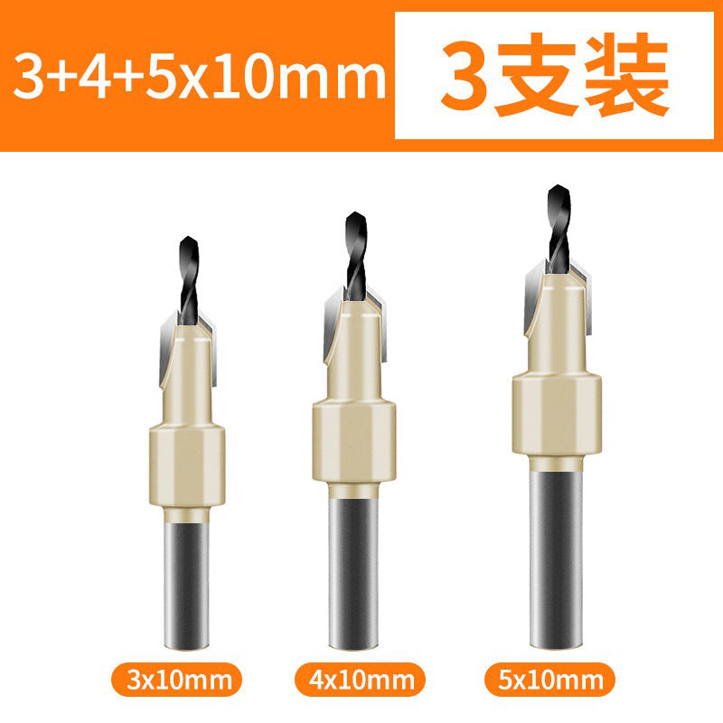 Woodworking countersink hole drill bit hole opener wood board wood hole punch screw step step drill countersink drill bit