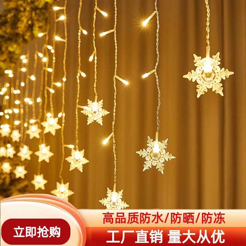 LED butterfly ice bar light interior decoration curtain light living room atmosphere flash light low pressure lights string snowflake ice bar light