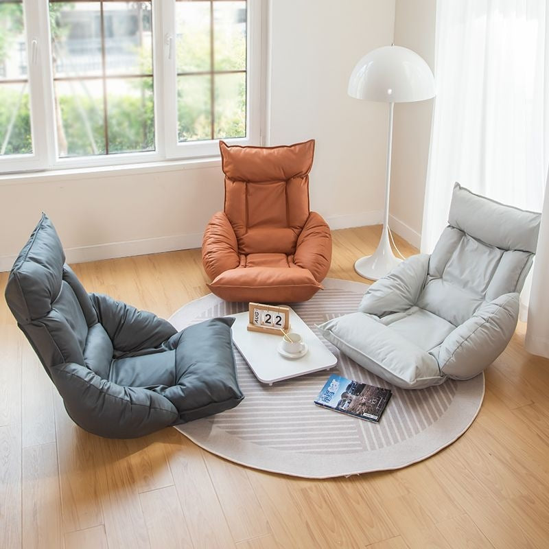 Single japanese style tatami bay window lazy sofa bed backrest chair dormitory student for home armrest plaid chair