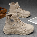 Boots men's shoes spring high-top british style retroworkwear boots thick solewaterproof outdoor hiking desert combat boots
