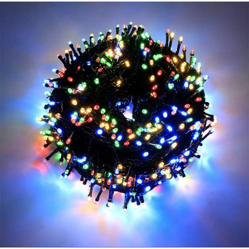 LED waterproof solar small colorful lights flashing lights string lights Gypsy stars household outdoor waterproof holiday decoration star lights