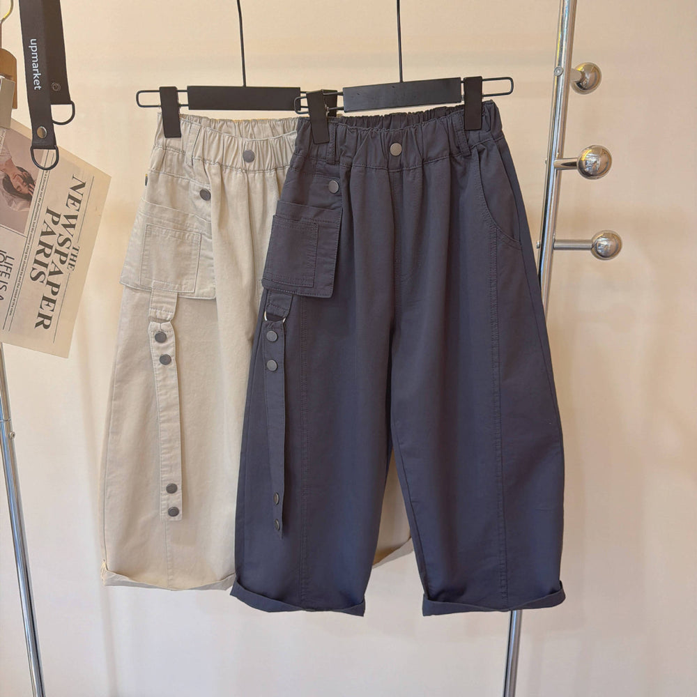 [new spring ] trendy and fashionable boys and girls workwear scimitar pants 2612