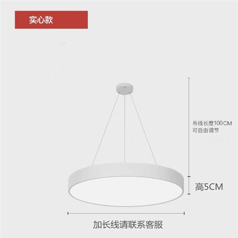 Led round pendant light barber shop lamp office ceiling light hanging wire light bar counter light live stream industrial style lighting fixture