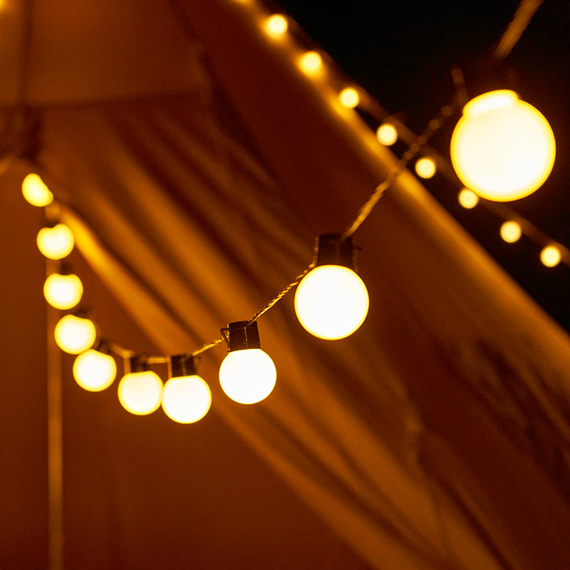 Lanterns Outdoor camping Ambient light string Arrangement tent canopy decorative lights Round ball light string Flashing lights String lights Full sky