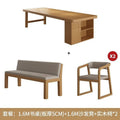Scandinavian solid wood long table bookcase all-in-one writing table for home study table office desk workbench