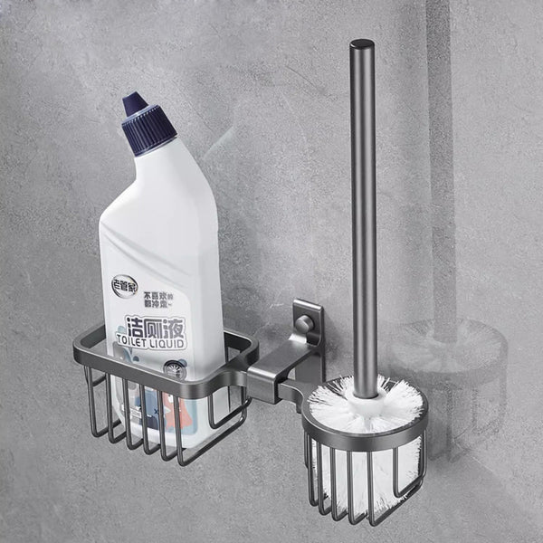 Toilet brush set Long handle bathroom cleaning squat pit No dead ends Soft hair Household wall hanging squat toilet Toilet brush