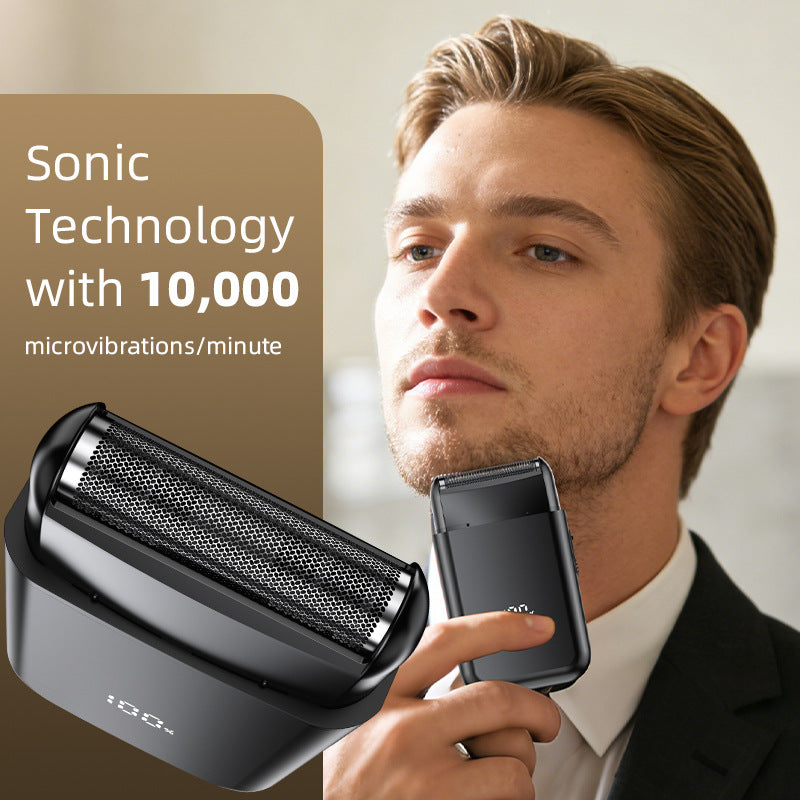 New reciprocating electric shaver - compact, portable, waterproof for car use, men's shaving, home shaving