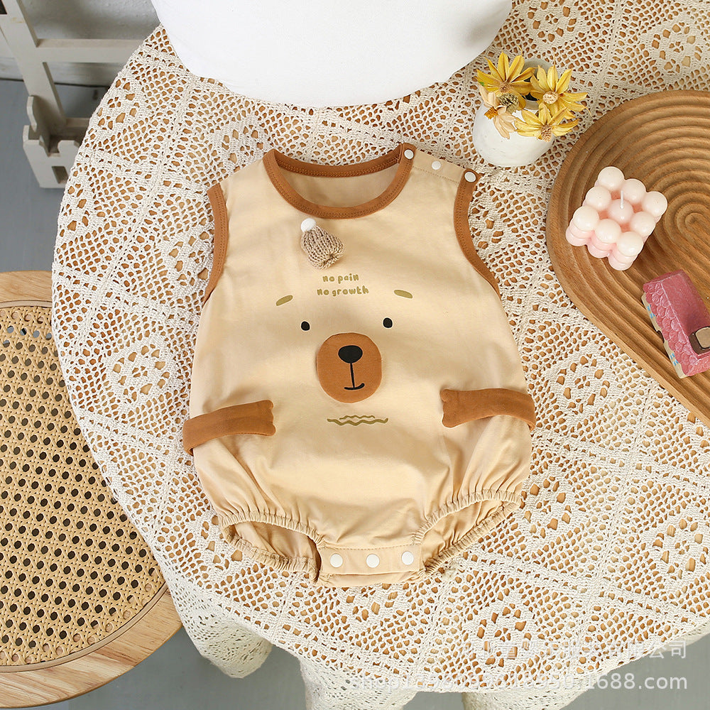 Newborn baby romper - summer lightweight, super cute triangle bodysuit for baby boys and girls