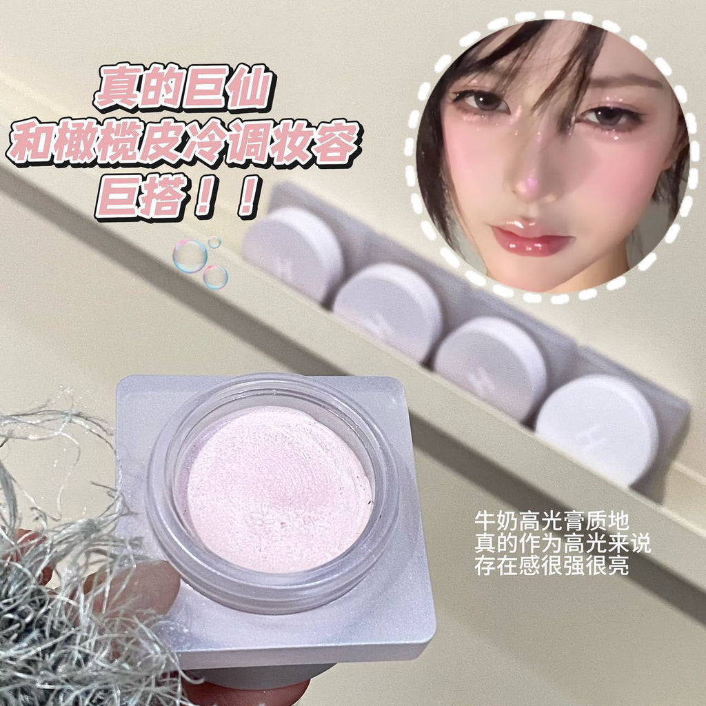 HERORANGE Magic light three-dimensional highlight cream broken diamond pearlescent fine flash aegyo saliva brightening highlight  makeup