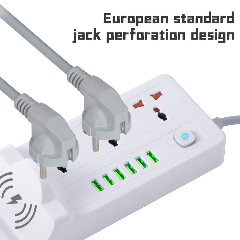 Wireless charging socket british standard usb plug strip european standard american standard international universal hong kong universal british american british pd