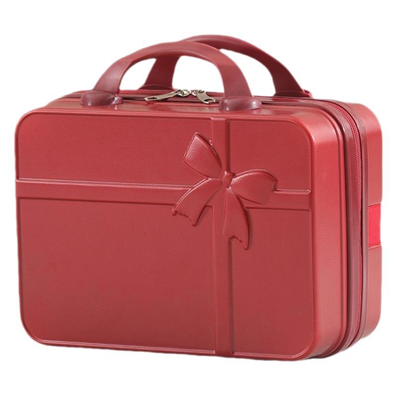 14-Inch gift suitcase, small zipper suitcase, light cosmetic case, manufacturer wholesale, high-end gift box, simple