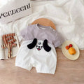 Baby cartoon short-sleeve romper - summer outfit for newborns & toddlers - lightweight, trendy crawling suit