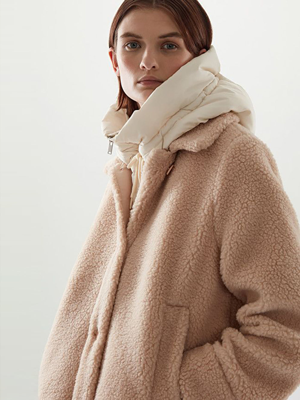 fall/winter european and american style women's fashion versatile clothing accessories hooded false collar vest
