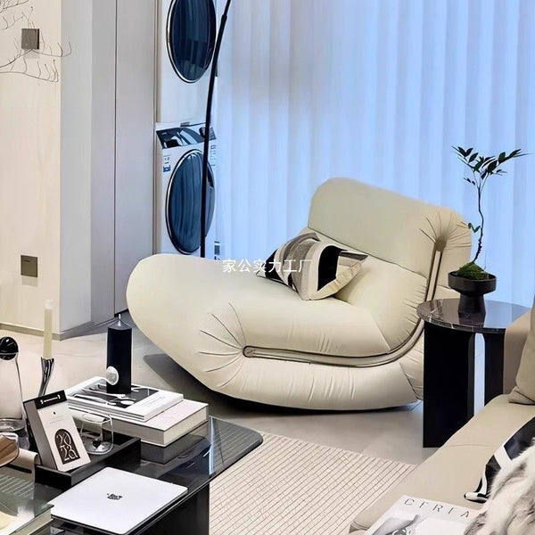 Rocking reclining chair single sofa living room retro light luxury reclining chair balcony home leisure rocking chair lazy sofa