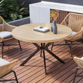 Factory direct wholesale custom modern minimalist round table extendable dining table casual balcony table solid wood color table