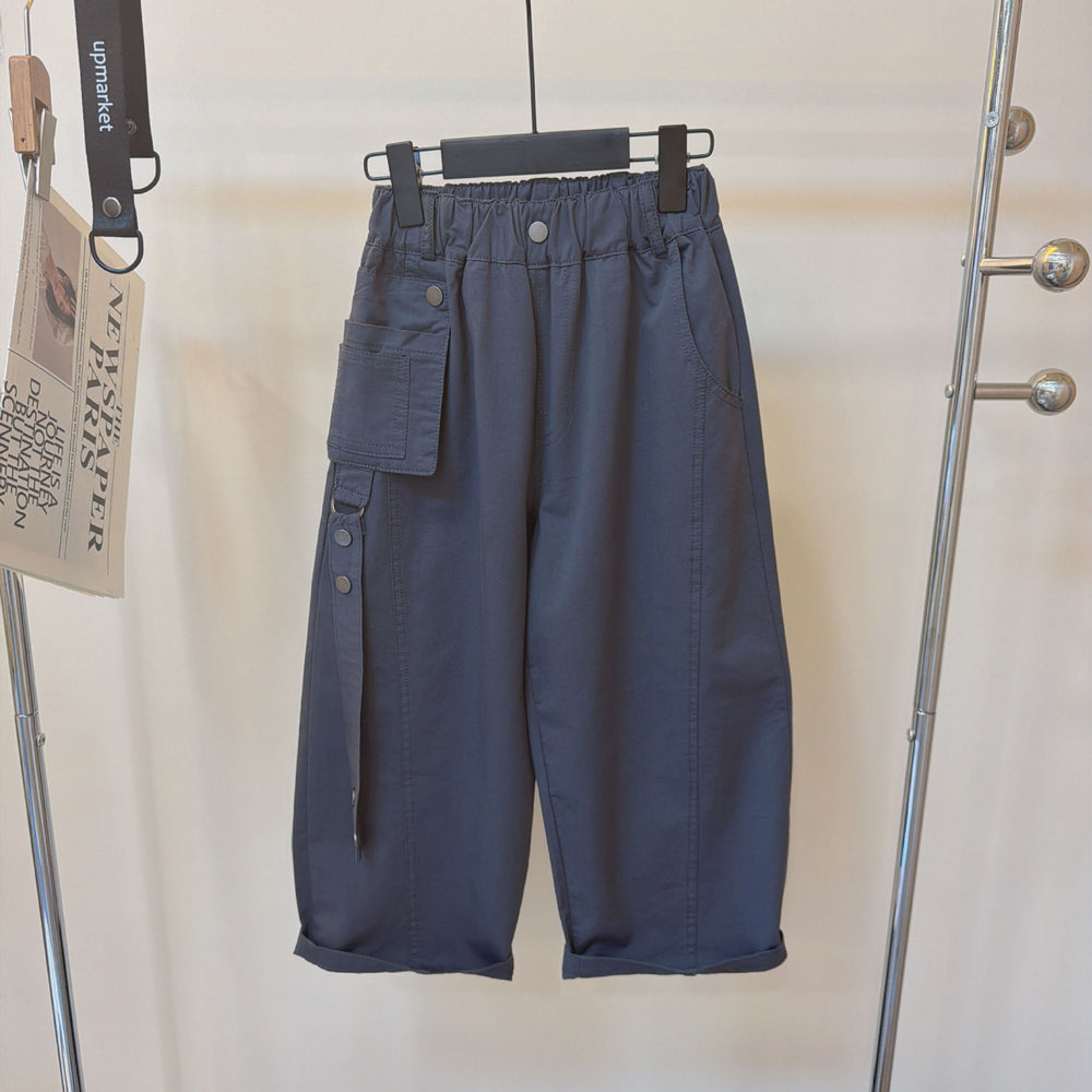 [new spring ] trendy and fashionable boys and girls workwear scimitar pants 2612