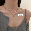 K-styleelegantletter luck necklace for women retrofashionelegance clavicle chain cross-border jewelry trend