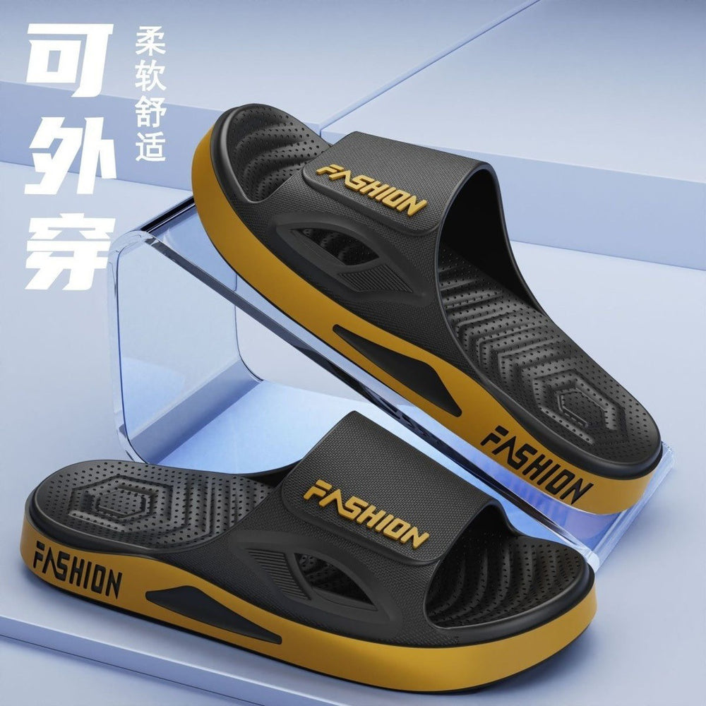 Men's slippers: new summer styles for outdoor wear, thick-soled, home/indoor, bath, fashionable beach, soft-soled sandals & slippers - wholesale
