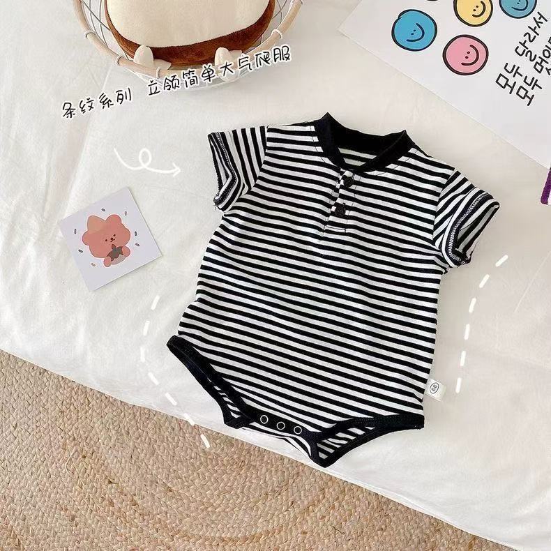 Baby onesies: cute short-sleeve rompers for newborns and infants - summer striped bodysuits for boys and girls