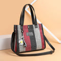 2024 new women's fashion shoulder bag crossbody bag canvas bag color block handbag minimalist versatile tote bag