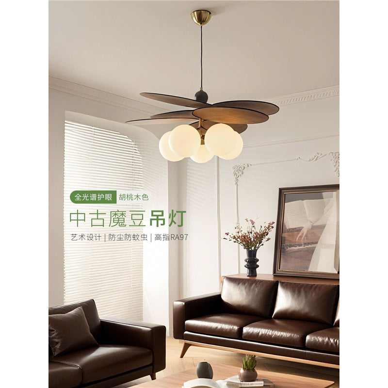 French medieval chinese ancient style rattan lamp restaurant japanese retro dining table chandelier bedroom master bedroom study balcony