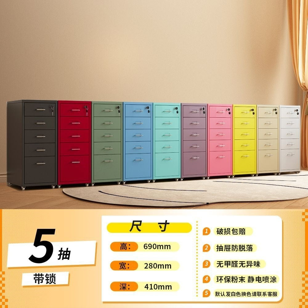 For home under the table file cabinet drawer cabinet storage cabinet iron storage cabinet slit storage cabinet iron file drawer cabinet