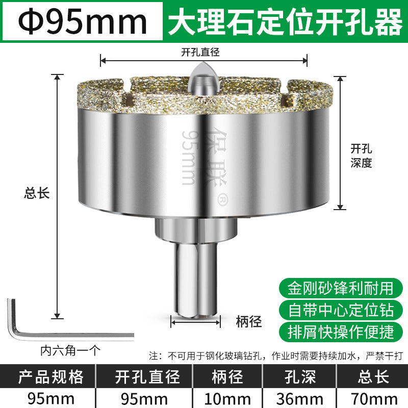Marble drilling with fixed slot drill bit tile glass hole opener et board silicocalcium acid board drilling stone