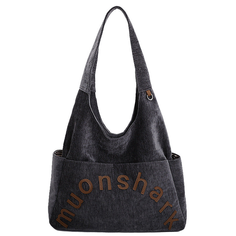 Fall and wintereasiest for match canvas bag women's new bag niche styletrendyletter shoulder bag casualartsy atmosphere handbag