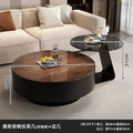 [80cm black cabinet + walnut pattern] coffee table + 50 side table combination