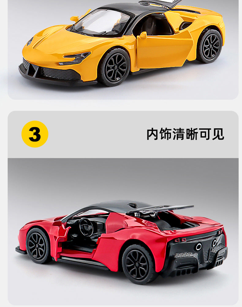 1:43 cross-border alloy car toy car pull back artificial model car model toy car car wholesale car toy