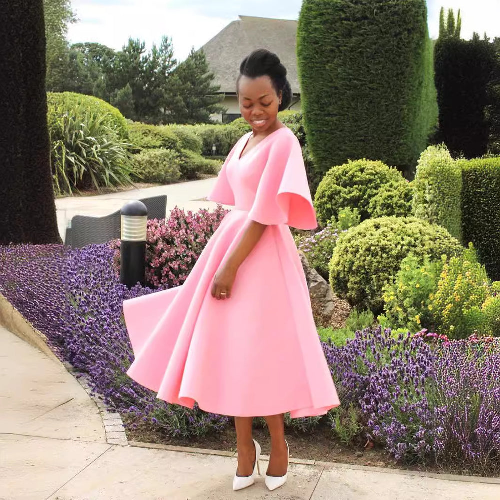 African cross-border  new european and american style elegant commute solid color loose fit dress