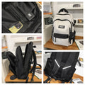 New large capacity backpack - perfect for high school, college, and university students. casual printed backpack with color blocking design, ideal for business trips and travel