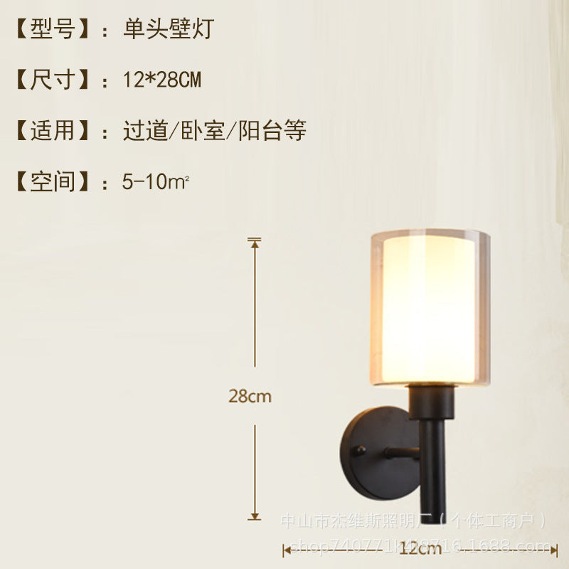 Retro iron curved pole bedside off-white tapered b&b guest room hotel bedroom stairwell casual reading wall lamp