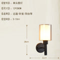 Retro iron curved pole bedside off-white tapered b&b guest room hotel bedroom stairwell casual reading wall lamp