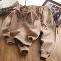Boys' fall/winter new style cool & edgy hoodie and sweatpants set  - middle to big kids' boys' top and pants tracksuit