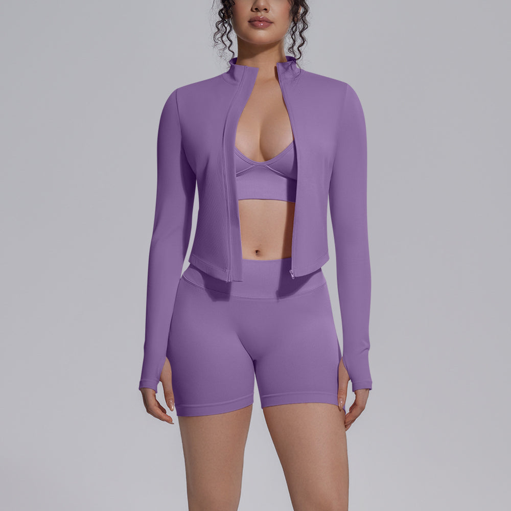 Seamless cross-border yoga set: tummy control, slimming, quick-dry activewear for fitness, outdoor leisure, running, and sports - multi-piece set