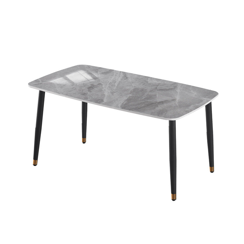 Rock slab dining table combination modern casual italian manufacturer wholesale personalized small apartment rectangular simple table