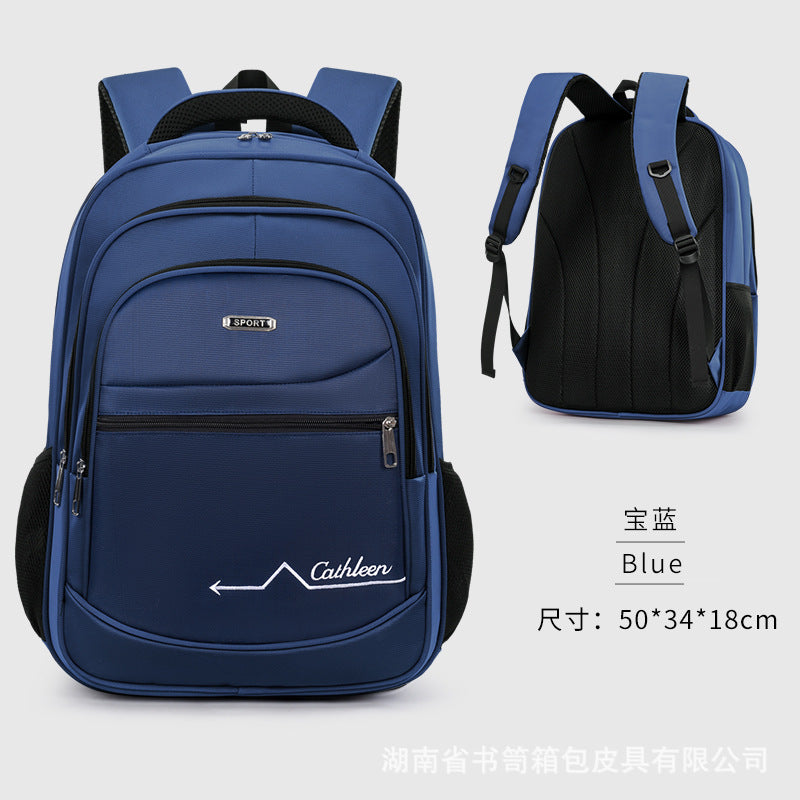 New business backpack men's multi-functional backpack simple large capacity computer bag schoolbag plus logo bag commuting