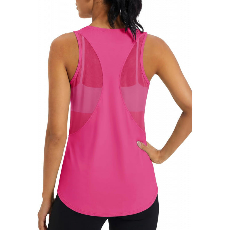 Amazon european style casual versatile women's sports tank top -  designer sleeveless top